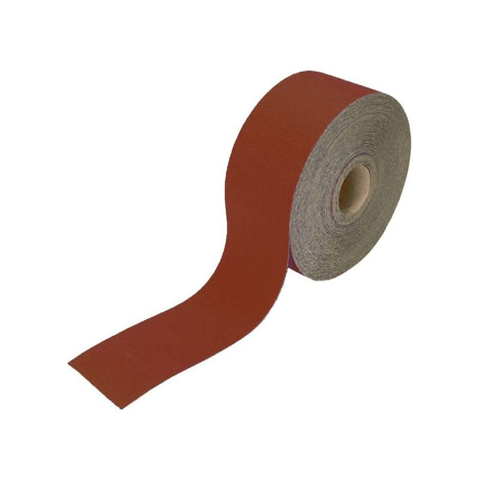 Faithfull Aluminium Oxide Sanding Paper Roll Red Heavy-Duty 115mm x 50m 40G Faithfull - Town Tools