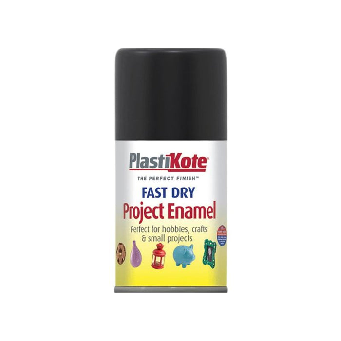 Plastikote Fast Dry Enamel Aerosol Gloss Black 100ml PlastiKote - Town Tools