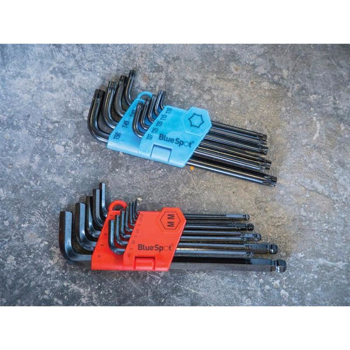 Bluespot Tools Long Arm Ball End Hexagon Key Set, 13 Piece BlueSpot Tools - Town Tools