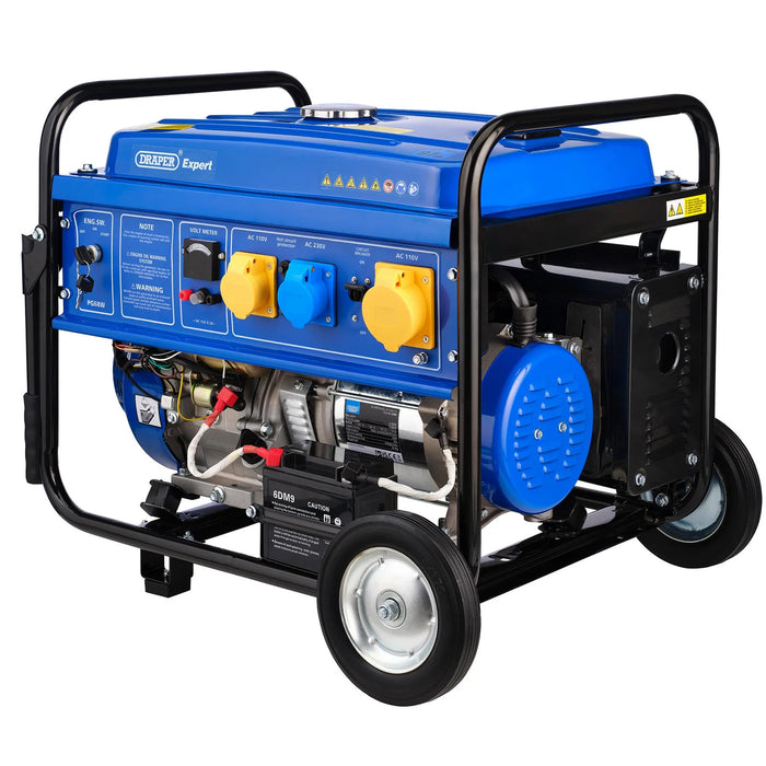 Draper Expert Petrol Generator with Wheels, 5000W - PG58W