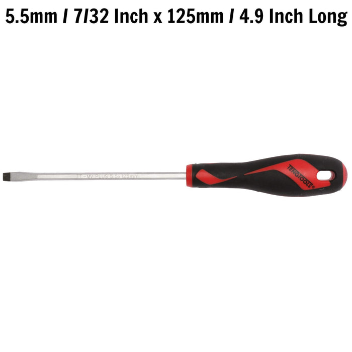 Teng Tools Flat Screwdriver 1.0 x 5.5 x 125mm L Hex Shaft Teng Tools - Town Tools 