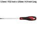 Teng Tools Flat Screwdriver 1.0 x 5.5 x 125mm L Hex Shaft Teng Tools - Town Tools 