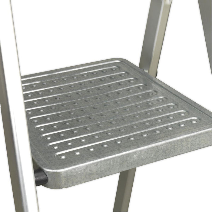 Sealey Aluminium Step Ladder 3-Tread EN 131 ASL3S Sealey - Town Tools 