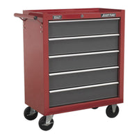 Sealey Rollcab 5 Drawer with Ball-Bearing Slides Red/Grey AP22505BB