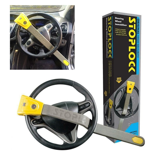 Stoplock Original High Security Flashing LED Car Steering Wheel Lock Immobiliser Stoplock - Town Tools 