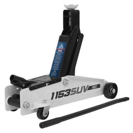 Sealey Long Reach High Lift SUV Trolley Jack 3 Tonne 1153SUV Sealey - Town Tools 