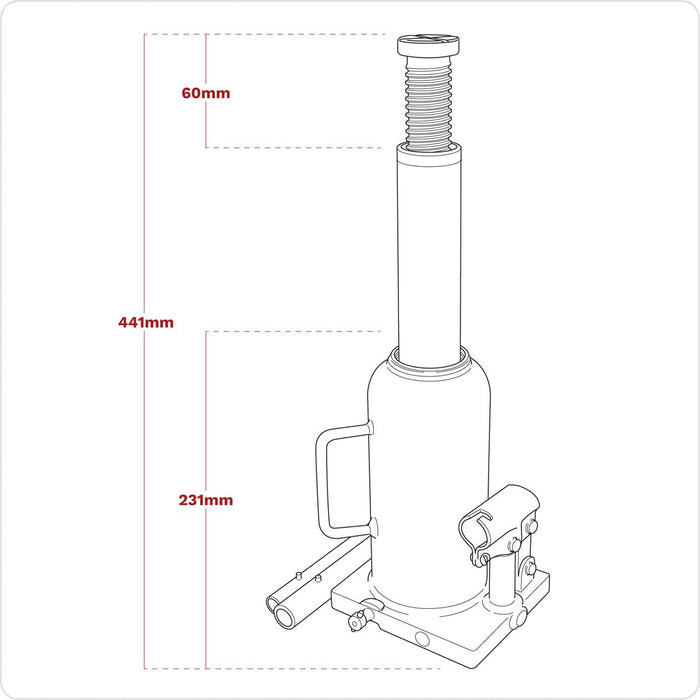 Viking Viking Bottle Jack 12 Tonne PBJ12S Viking - Town Tools 