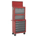 Sealey Rollcab 5 Drawer with Ball-Bearing Slides Red/Grey AP22505BB Sealey - Town Tools 