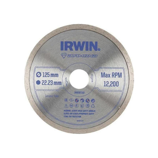 Irwin® Continuous Rim Diamond Blade 125 x 22.23mm IRWIN® - Town Tools