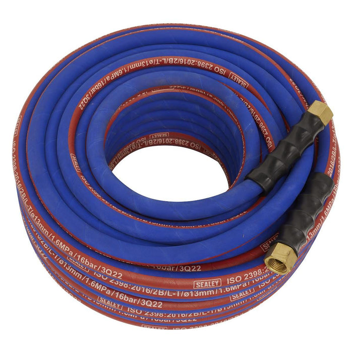 Sealey Extra-Heavy-Duty Air Hose with 1/2"BSP Unions 30m x 13mm AH30R/12 Sealey - Town Tools 