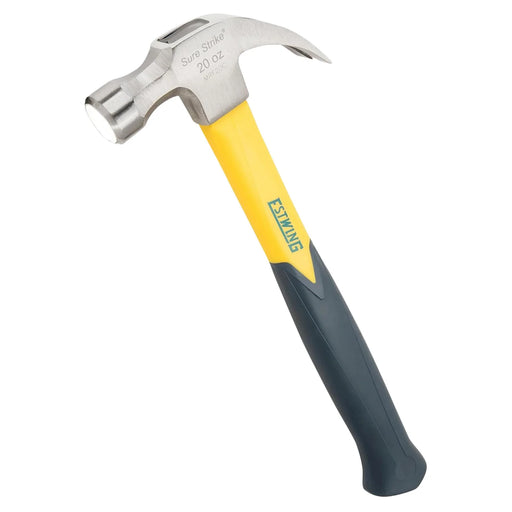 Estwing EMRF20C Sure Strike Curved Claw Hammer with Fibreglass Handle, 20oz/567g - image 1