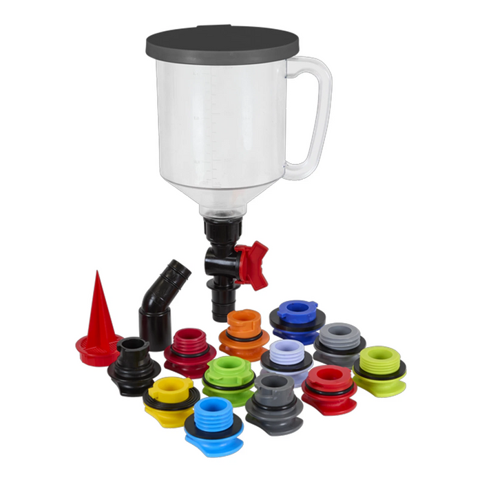 Sealey VS7107 15 Piece Master Engine Oil Funnel Filling Kit Colour Coded Vehicle