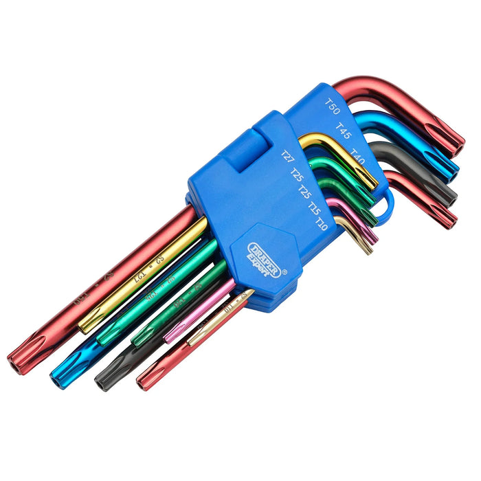 Draper TX-STAR® Security Coloured Hex. Key Set (9 Piece) - TXT9/D