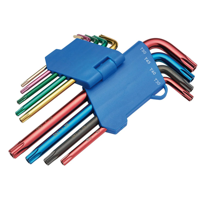 Draper TX-STAR® Security Coloured Hex. Key Set (9 Piece) - TXT9/D