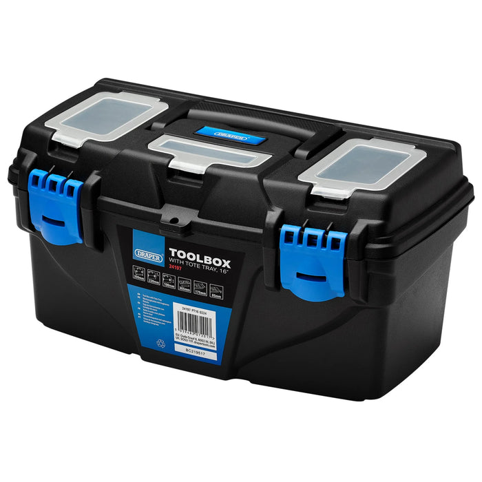 Draper Plastic Toolbox with Tote tray 13-22"