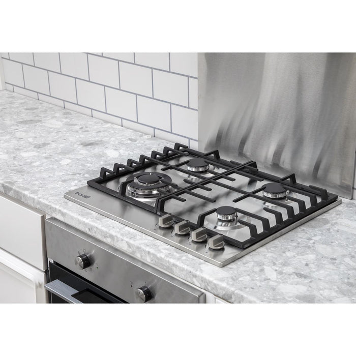 Baridi Gas Hob with 4 Cooking Zones 60cm - Stainless Steel DH225 Baridi - Town Tools 