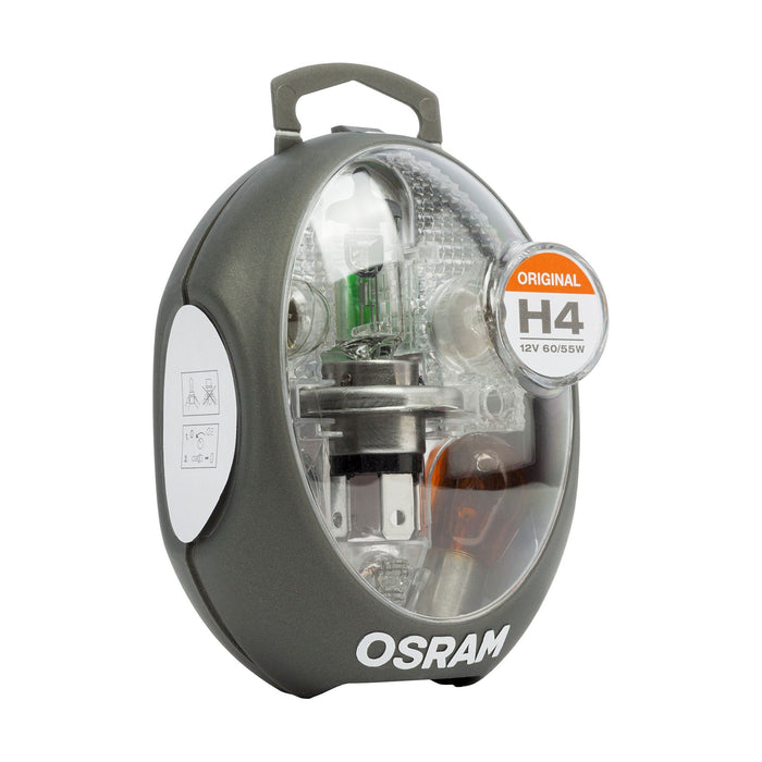 Osram CLKMH4 Minibox H4 mobile lamp replacement headlamp +5 spare lamps +3 flat Osram - Town Tools 