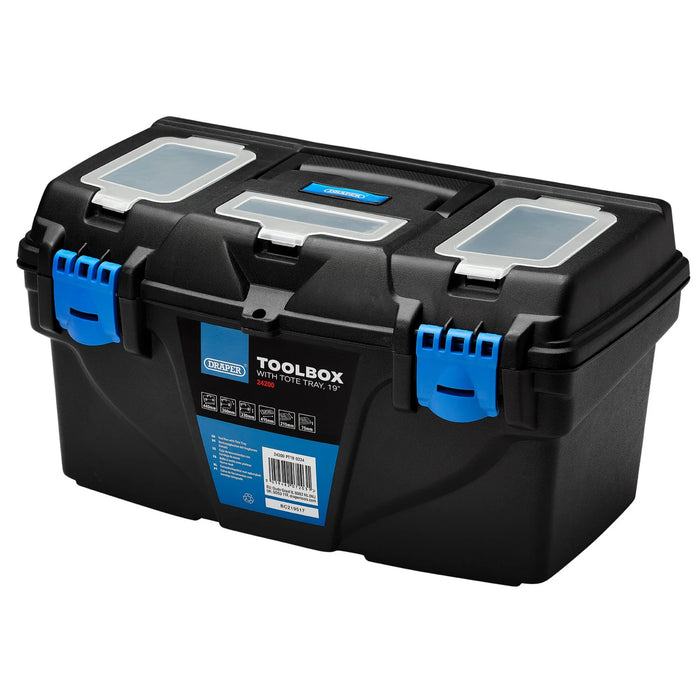 Draper Plastic Toolbox with Tote tray 13-22"
