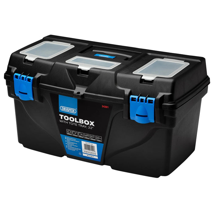 Draper Plastic Toolbox with Tote tray 13-22"