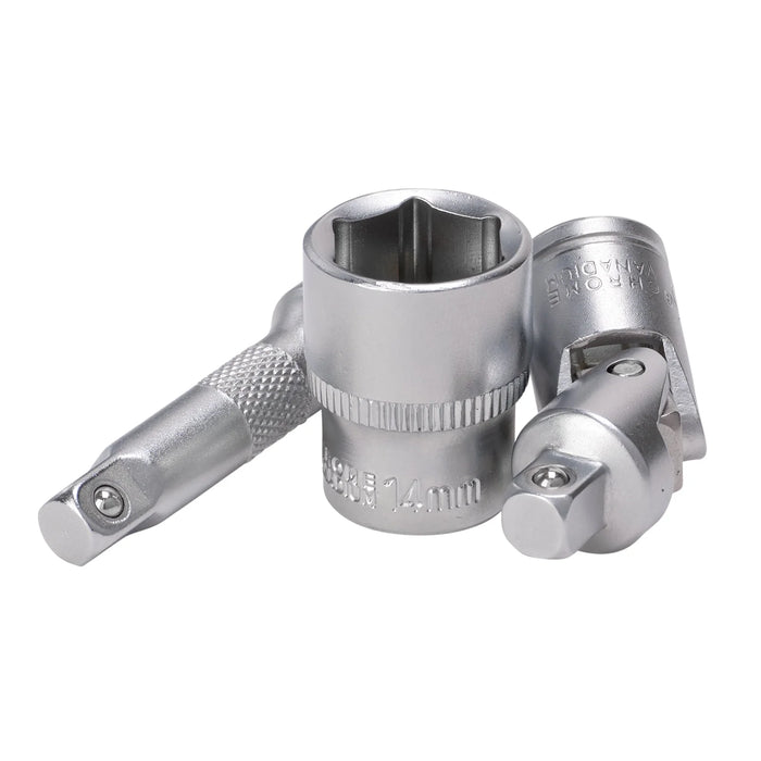 Draper HI-TORQ® Metric Socket and Bit Set, 1/4" Sq. Dr. (40 Piece) - 1/4SS40