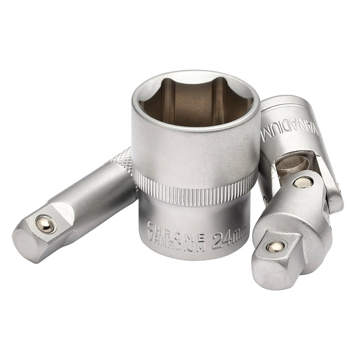 Draper HI-TORQ® Metric Socket and Bit Set, 3/8" Sq. Dr. (58 Piece) - 3/8SS58