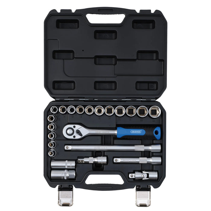 Draper HI-TORQ® Metric Socket Set, 1/2" Sq. Dr. (23 Piece) - 1/2SS23