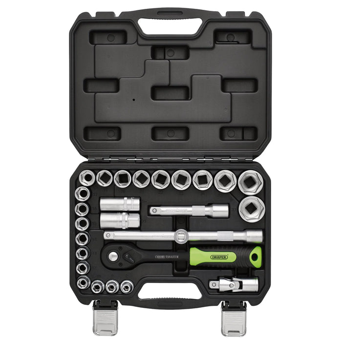 Draper HI-TORQ® Metric Socket Set, 1/2" Sq. Dr. (27 Piece) - 1/2SS27