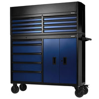 BUNKER 13 Drawer Combined Roller Cabinet and Tool Chest, 52", Blue