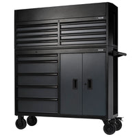 Draper BUNKER 13 Drawer Combined Roller Cabinet and Tool Chest, 52", Grey