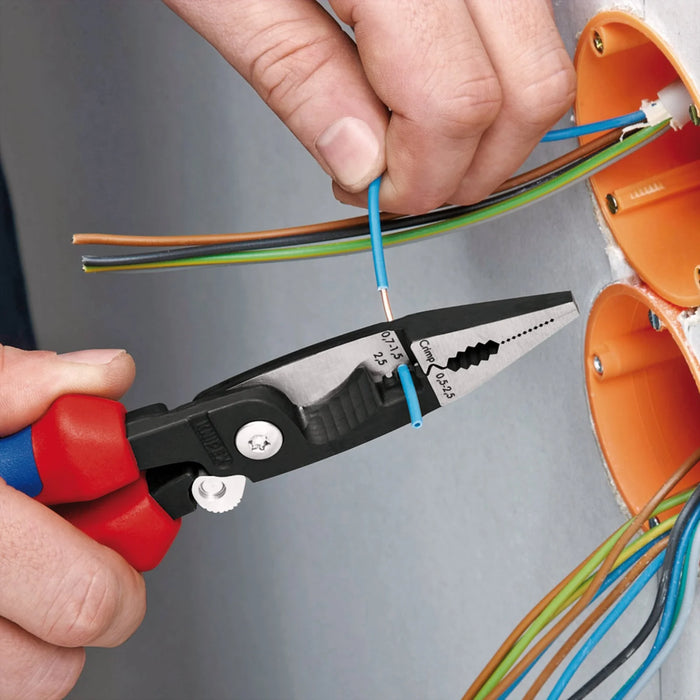 KNIPEX 13 92 200 Pliers for Electrical Installation with multi-component grips