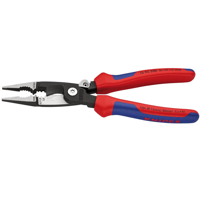 KNIPEX 13 92 200 Pliers for Electrical Installation with multi-component grips