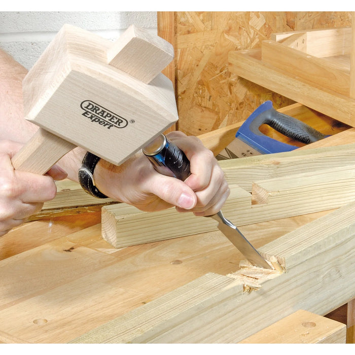 Draper Expert Soft Grip 'Pound Thru' Bevel Edge Wood Chisel, 25 x 140mm - DEPTWD