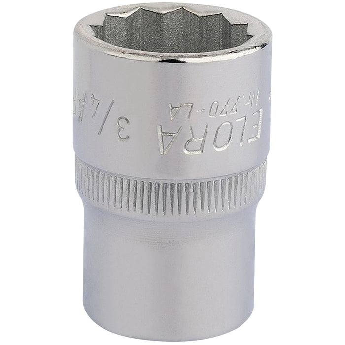 Elora Bi-Hexagon Socket, 1/2" Sq. Dr., 3/4" - 770-LA 3/4