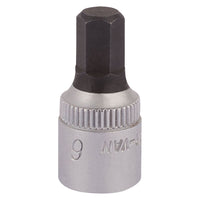 Draper Elora Hexagon Screwdriver Socket, 1/4" Sq. Dr., 6mm 11127