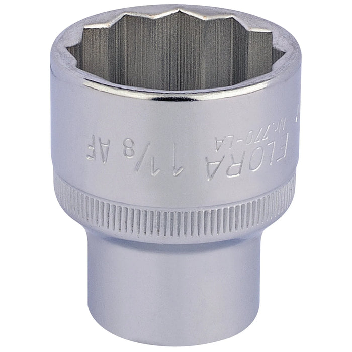 Elora Bi-Hexagon Socket, 1/2" Sq. Dr., 1 1/8" - 770-LA 1.1/8