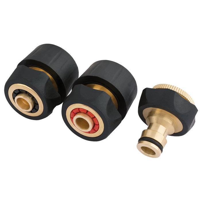 Draper Brass and Rubber Hose Connector Set (3 Piece) - GWBR-3 Piece