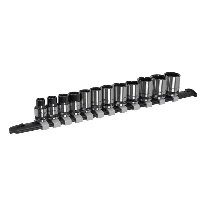 Sealey Socket Set 12pc 3/8"Sq Drive Metric Black Series AK7992