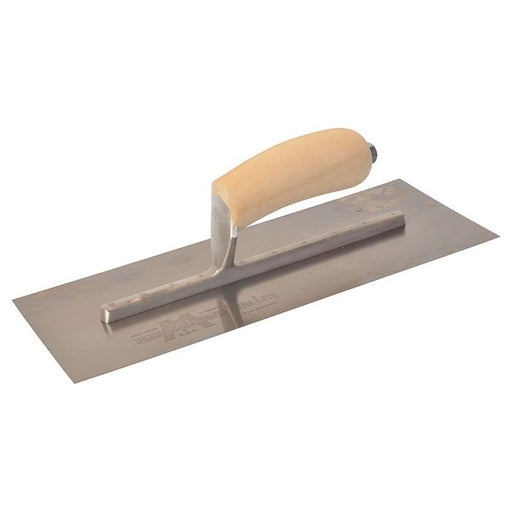 Marshalltown MXS13SS Plasterer's Finishing Trowel Stainless Steel Wooden Handle 13 x 5in Marshalltown - Town Tools