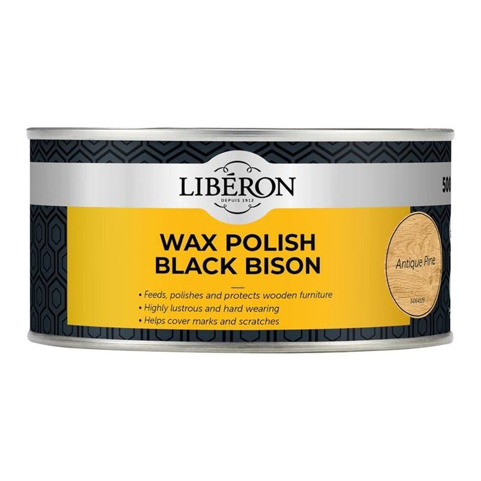 Liberon Wax Polish Black Bison Antique Pine 500ml Liberon - Town Tools