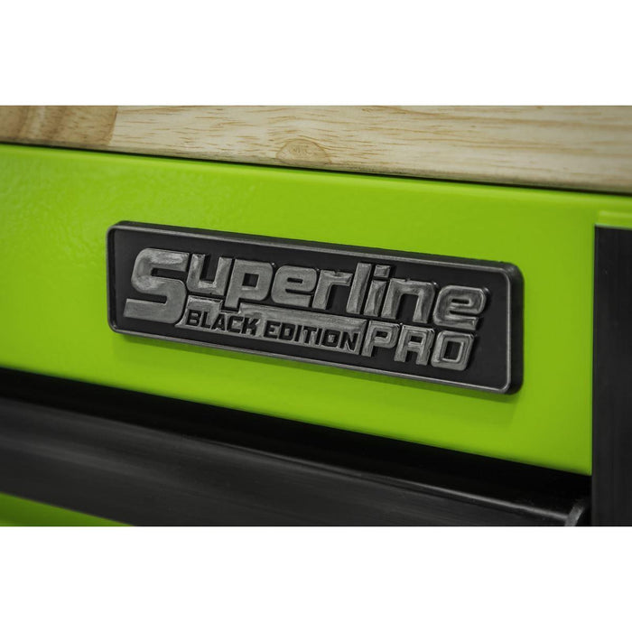 Superline PRO Black Edition Mobile Trolley with Wooden Worktop 15 Drawer 1549mm Superline Pro - Town Tools 
