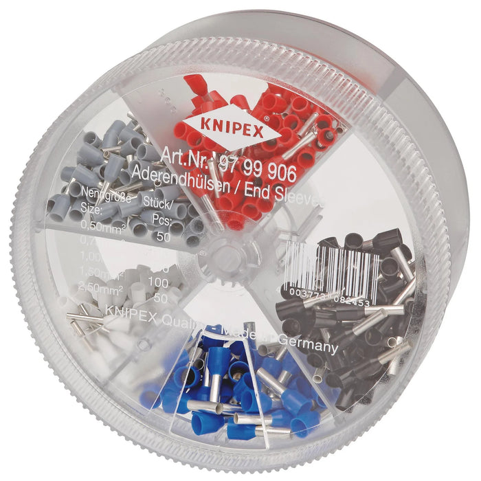 KNIPEX 97 99 906 Assortment Boxes with 450 insulated Wire Ferrules 5 x Wire