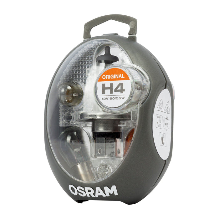 Osram CLKMH4 Minibox H4 mobile lamp replacement headlamp +5 spare lamps +3 flat Osram - Town Tools 