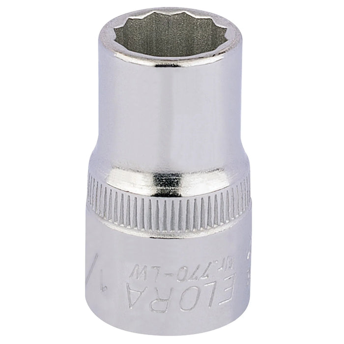 Elora Whitworth Bi-Hexagon Socket, 1/2" Sq. Dr., 1/4" - 770-LW 1/4