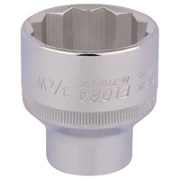 Elora Whitworth Bi-Hexagon Socket, 1/2" Sq. Dr., 3/4" - 770-LW 3/4