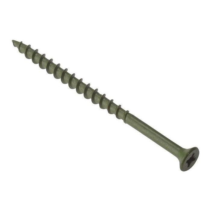 Forgefix Decking Screw Pozi Compatible ST Green Anti-Corrosion 4.5 x 75mm Box 200 ForgeFix - Town Tools