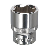 Sealey WallDrive Socket 17mm 3/8"Sq Drive Fully Polished SP3817