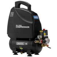 Draper 230V 6L Oil-Free Air Compressor, 1.1kW/1.5hp - DA6/169