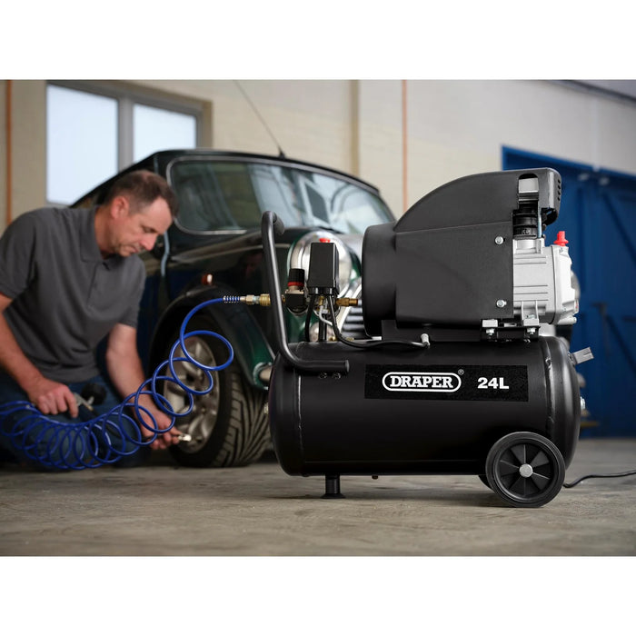 Draper 230V 24L Direct Drive Air Compressor, 1.5kW/2hp - DA25/207