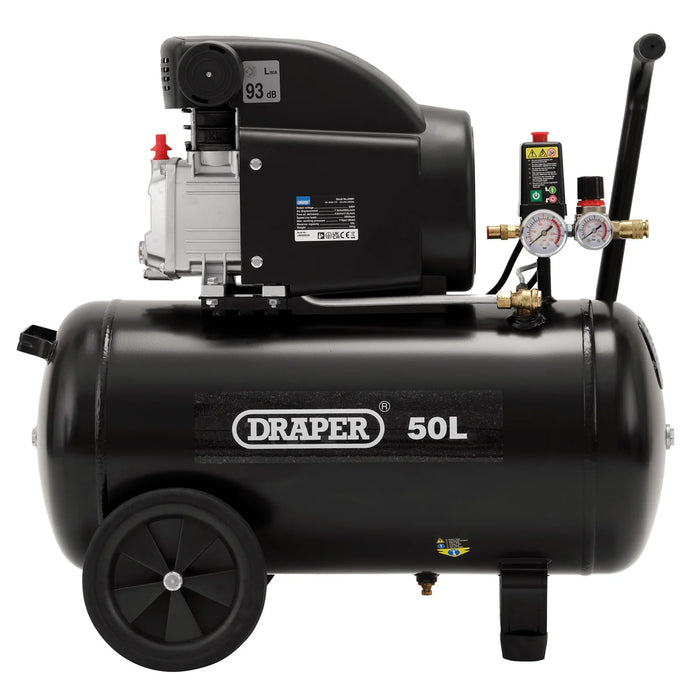 Draper 230V 50L Direct Drive Air Compressor, 1.5kW/2HP - DA50/207
