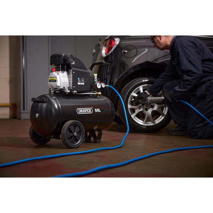 Draper 230V 50L Direct Drive Air Compressor, 1.5kW/2HP - DA50/207